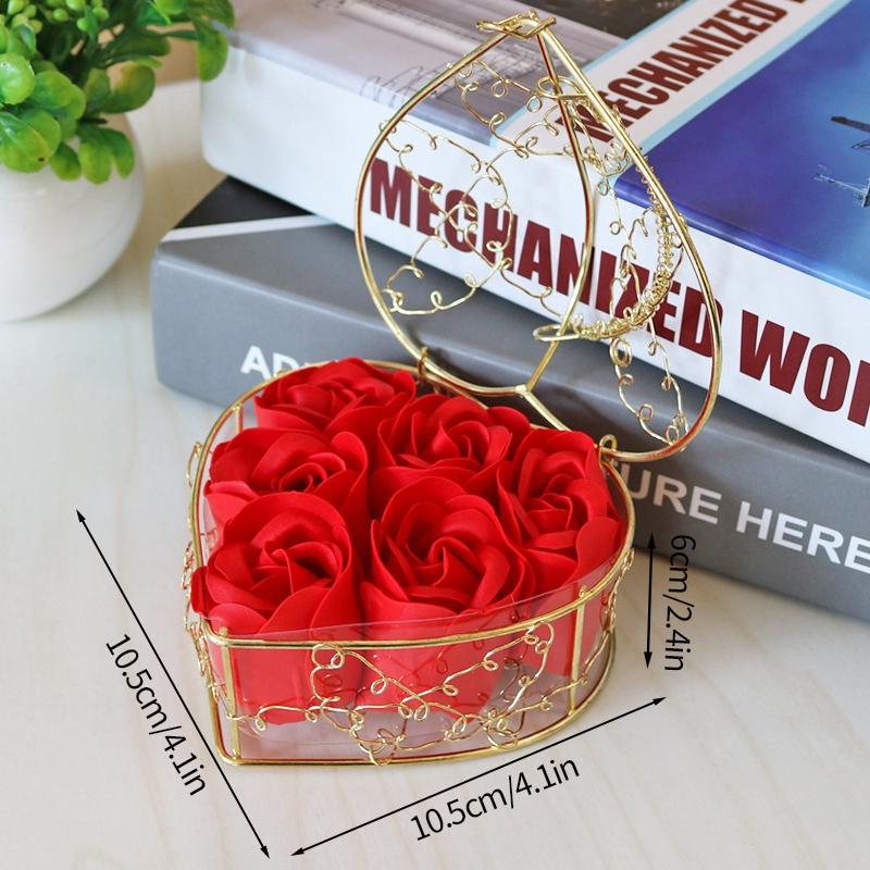 

Вечная роза Подарочная коробка Сердце День святого Валентина для девушки Сюрприз Подарок на день рождения для девочек Искусственное мыло Цветок Подарочная коробка