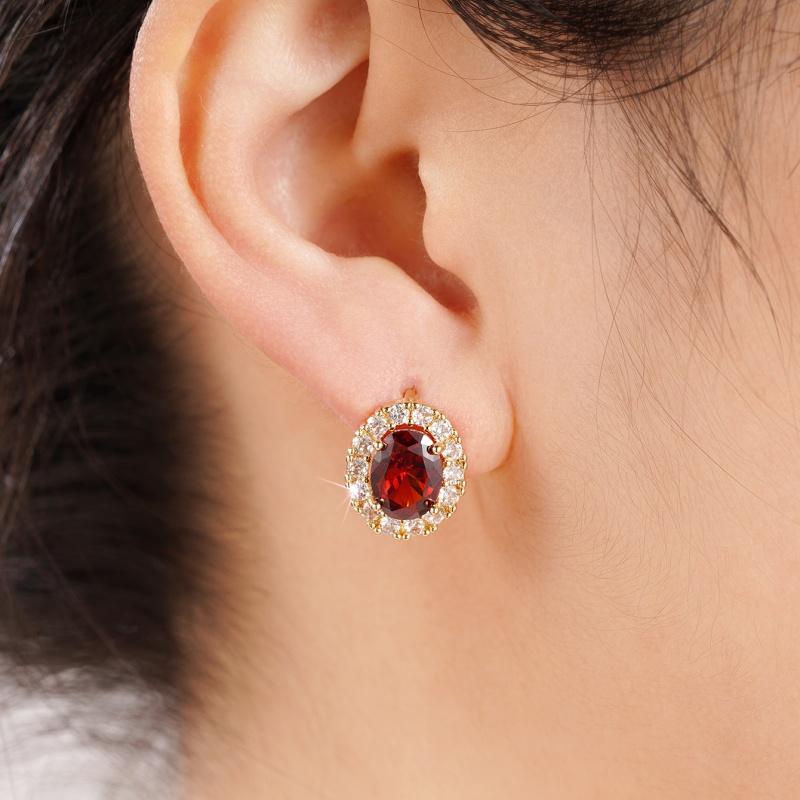 CAOSHI Multiple Colors Cubic Zirconia Hoop Earrings for Women Fashionable Gold Color/Copper Color Wedding Zircon Accessories