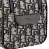 Dior Allover-Logo Reißverschluss Schräges Jacquard-Körnerleder Kulturtasche Herren Kulturtasche Beige Schwarz 2ESCA494YKY-H27E