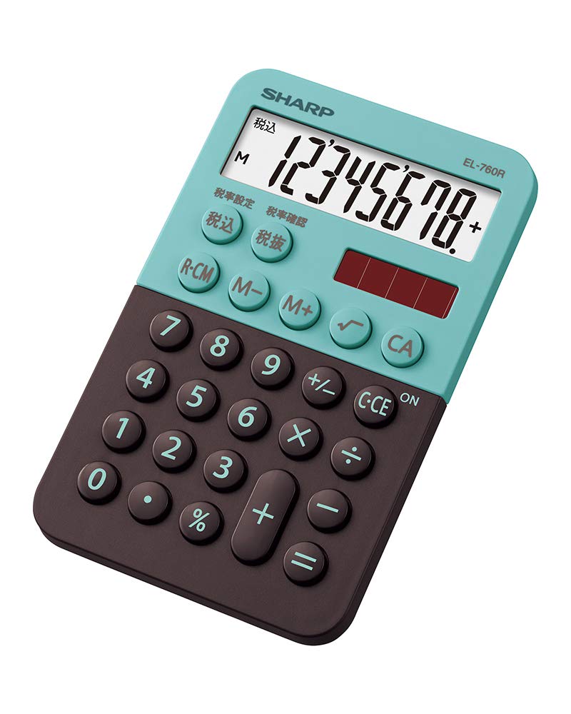 

SHARP Color Design Calculator 8 Digit Display Green EL-760R-GX