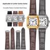19mm 21mm Uhrenarmband für Cartier Santos WSSA0010 WSSA0009 WSSA0029 Schnellwechsel-Uhrenarmband Herren Krokodilmuster Lederband