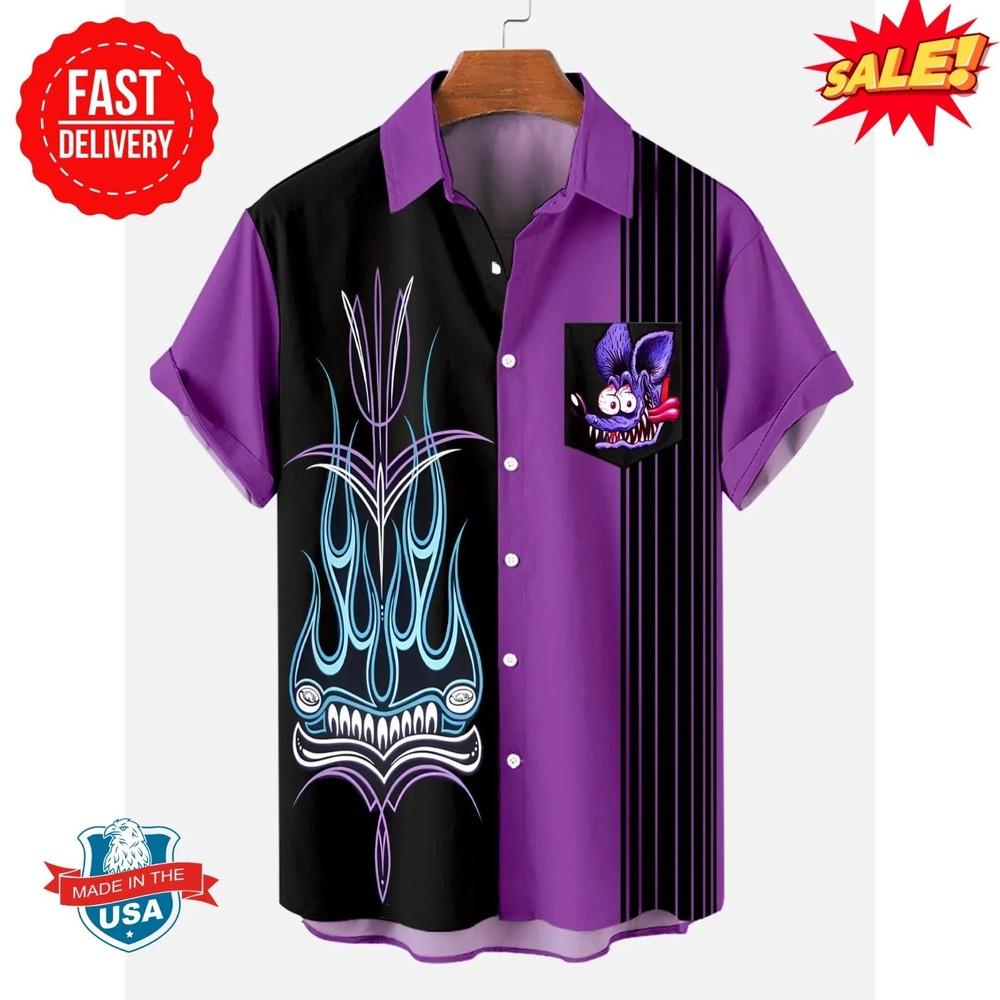 Custom RatFink Hawaiian Shirt - Crazy Racing Rat, Wild Monster & Retro Car Energ Unisex T-Shirt XXXXL