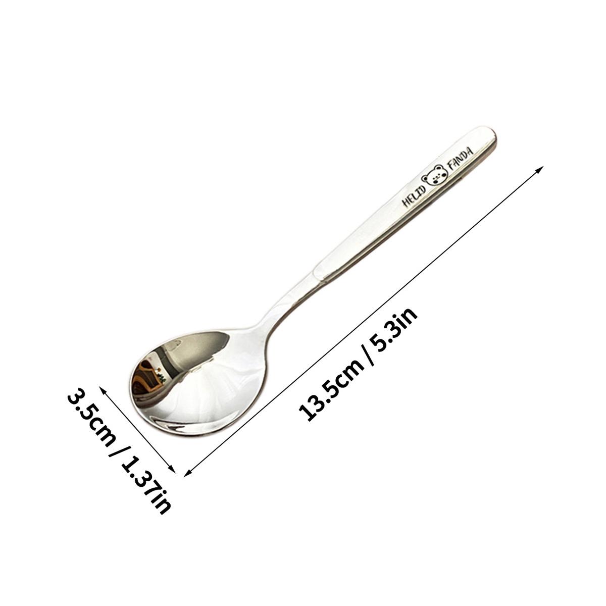 

WORTHBUY 316 Stainless Steel Cake Dessert Spoon Kid Spoon Long Handle Soup Spoon Honey Ice Cream Scoop Kitchen Child Tableware