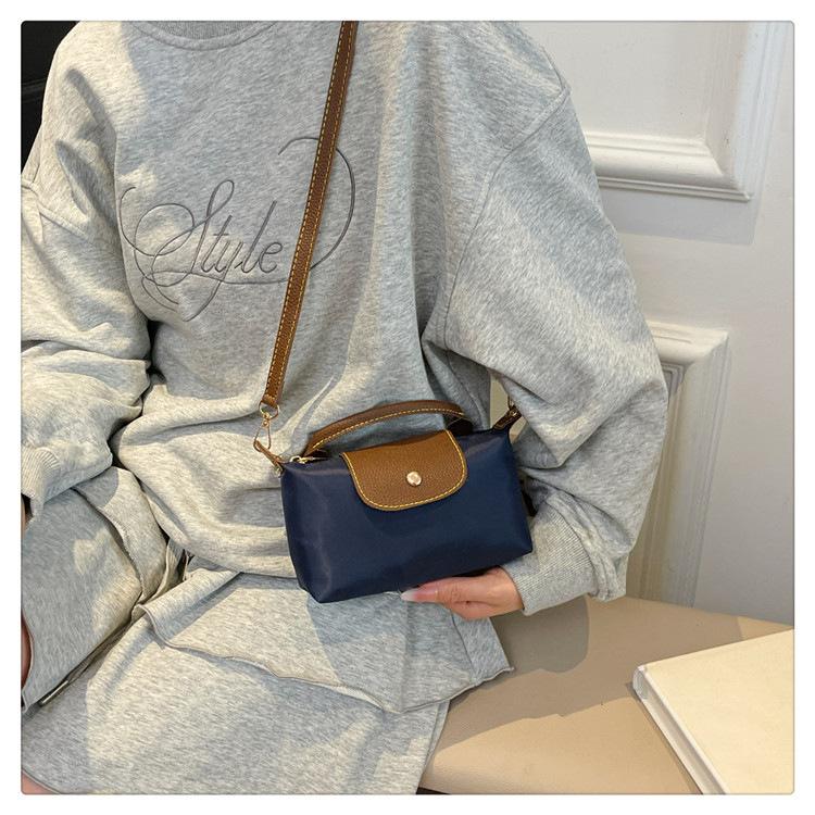 Neue Farbe Block Canvas Knödeltasche für Damen Lässig Outdoor Quadratisch Crossbody Schulter Handtasche KTB