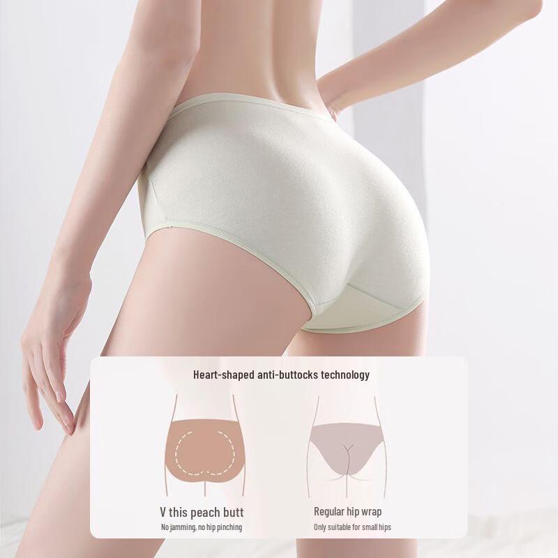 CottonComfort Women's Xinjiang Cotton Antibacterial Briefs 4-Pack
