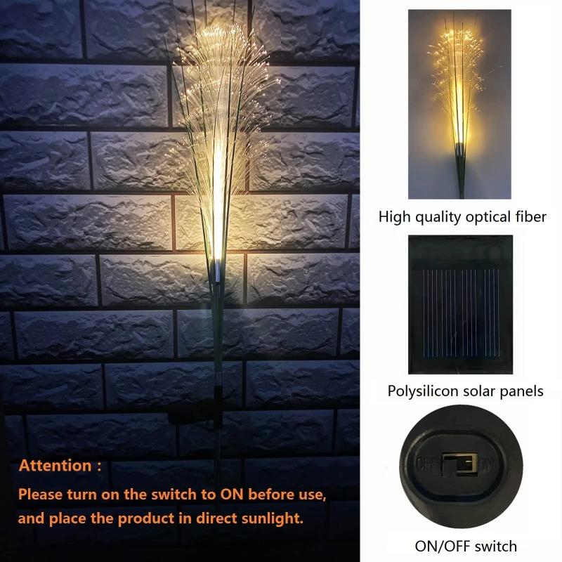 LED Solar Garden Reed Lamp Outdoor Waterproof Lawn Light Yard Christmas Decoration Path Lighting Decor Solar Power Light