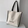 New Canvas Bag Women Shoulder Simple Letter Literary Tote Shopping Book Bag