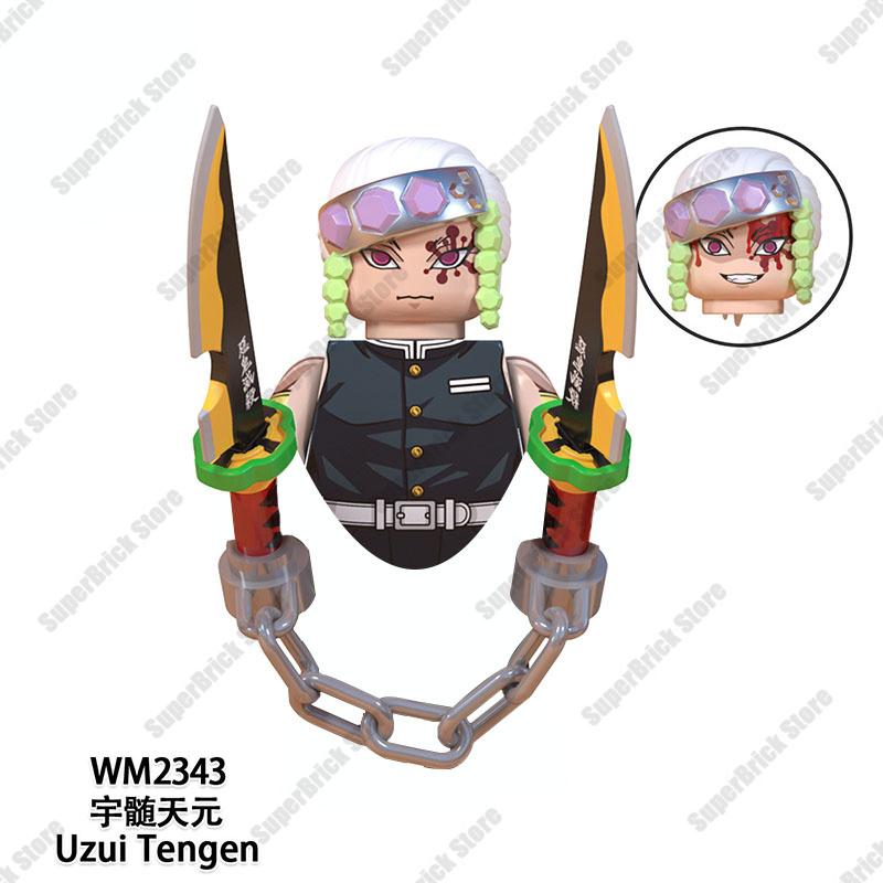 Demon Slayer Mini Action Figures Hot Anime Dolls Bricks Kamado Tanjirou Kibutsuji Muzan Building Blocks Model Toys Kids Gift Set