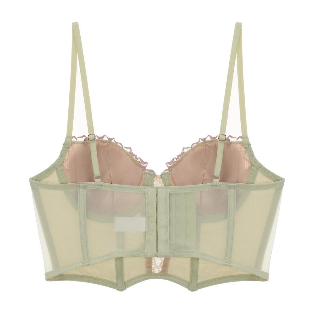 Retro Rose Korsettweste & BH-Set – Europäischer & Amerikanischer Taillenformer, Longline Französisches Design für Damen