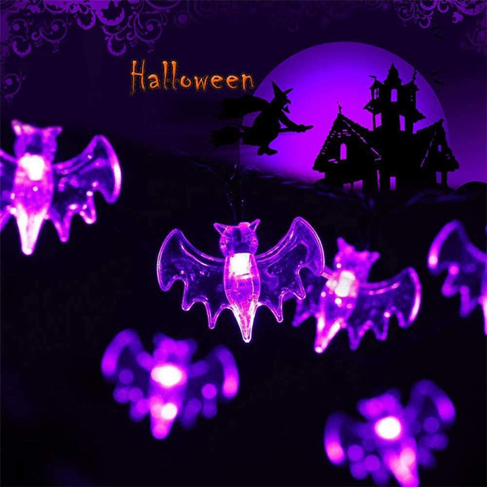 Recitem 3D Fledermaus & Spinne LED Nachtlicht - Schwarze Halloween Beleuchtung Für Fenster & Party