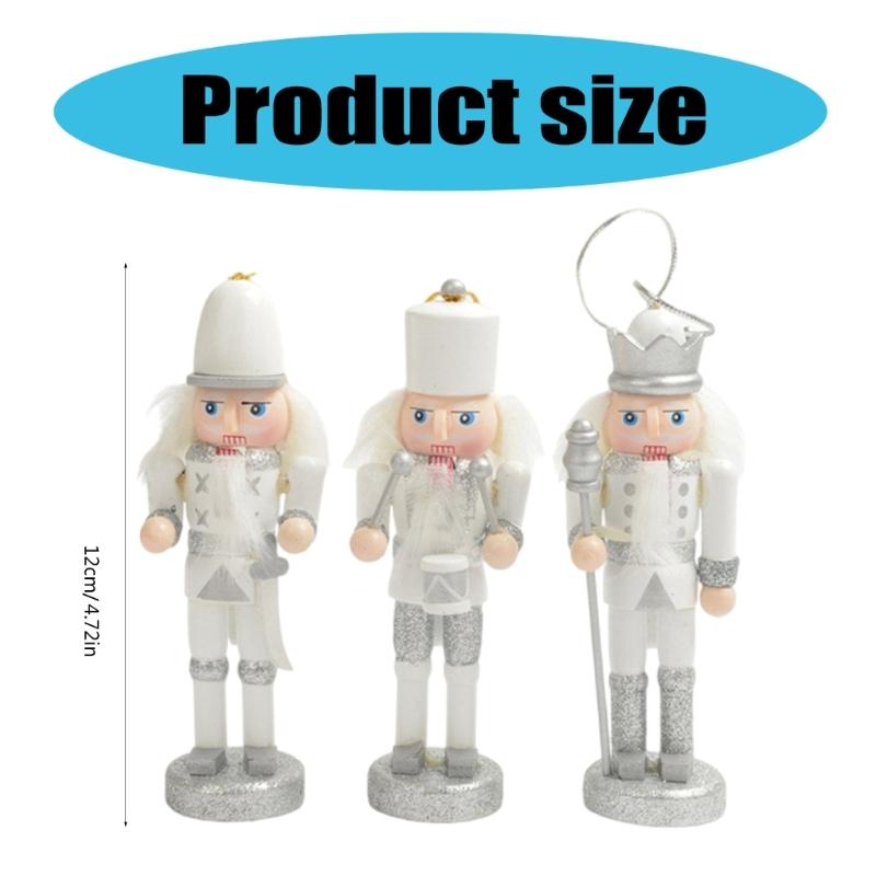 Multipurpose Christmas Nutcrackers Soldiers Sturdy Wood Figures for Seasonal Fireplaces Embellishment Home Decoration