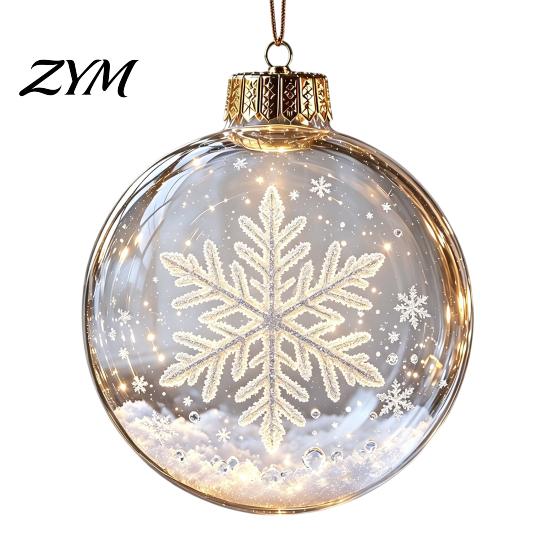 Indoor Outdoor Xmas Decor Glowing Christmas Story Ornament, Light?Up Mini Holiday Scene Hanging Ball with Warm Seasonal Home Accents LED Light,