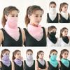 1Pc Women Mask Scarf Sun Protection Mask Outdoor Riding Dustproof Running Cycling Ear Hangers Silk Scarf Handkerchief
