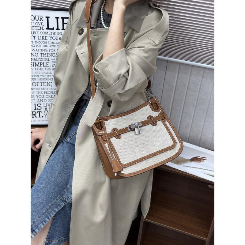 Lychee pattern 28CM gypsy women's bag first layer cowhide canvas messenger bag