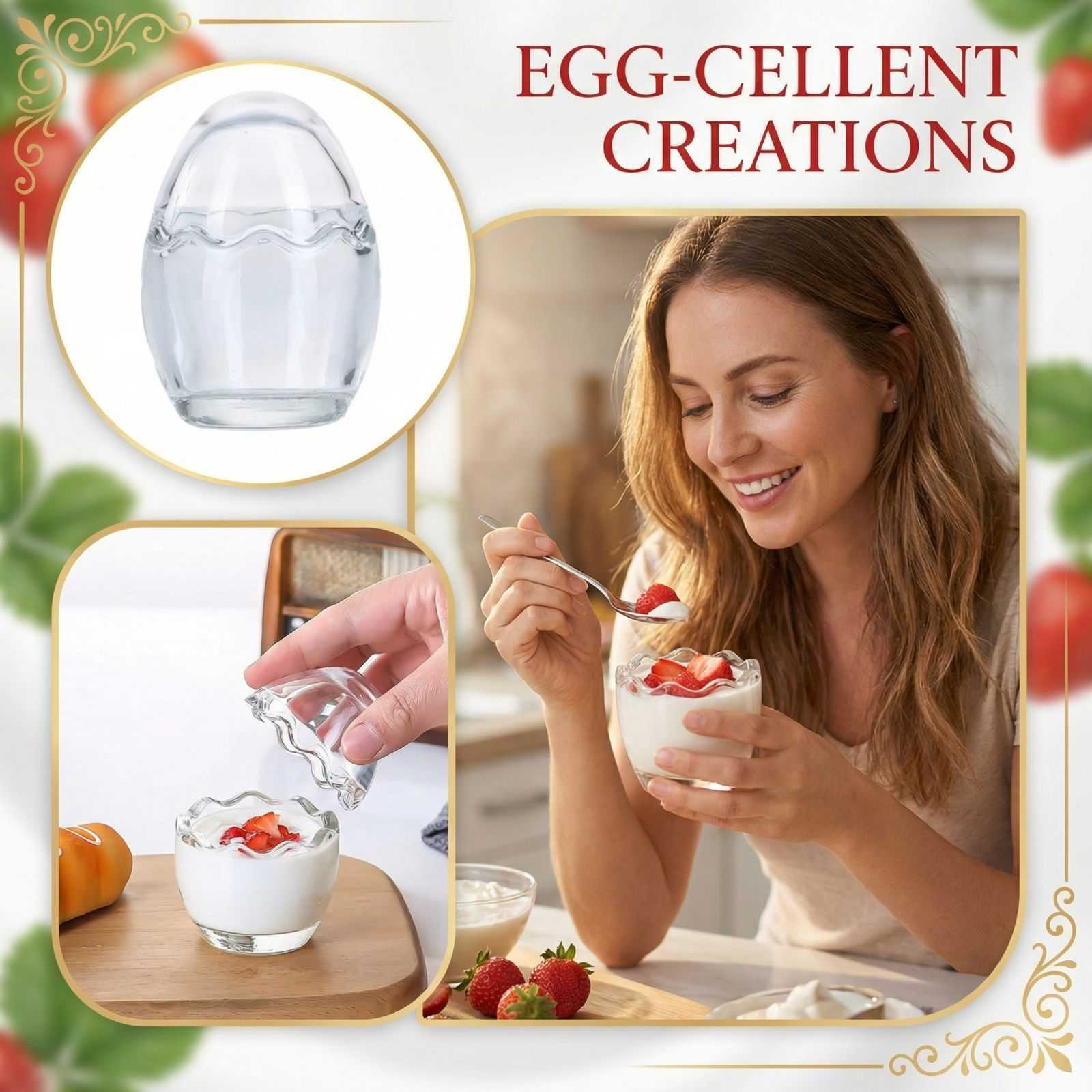 

Egg-shaped Creative Glass Bottle Glass Bottle One Size
