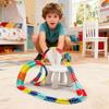 Mimoqk Interactive Race Track Set with LED Lighting Remote Control Toy Cars for Kids Boys Girls Living Room Bedroom Family Activity Party Gift