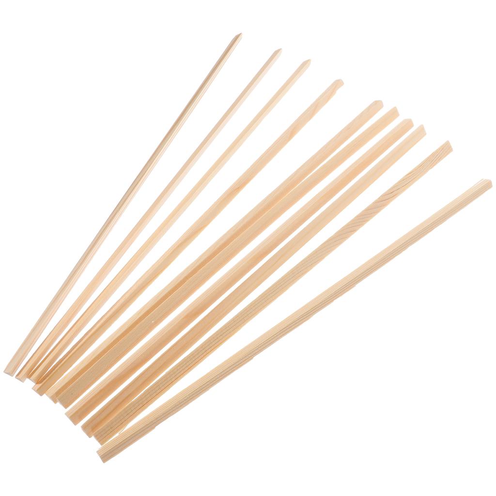 10 Pcs Triangular Wooden Strip Window Molding Trim Decor Decoration Frame Model for Screen Retro