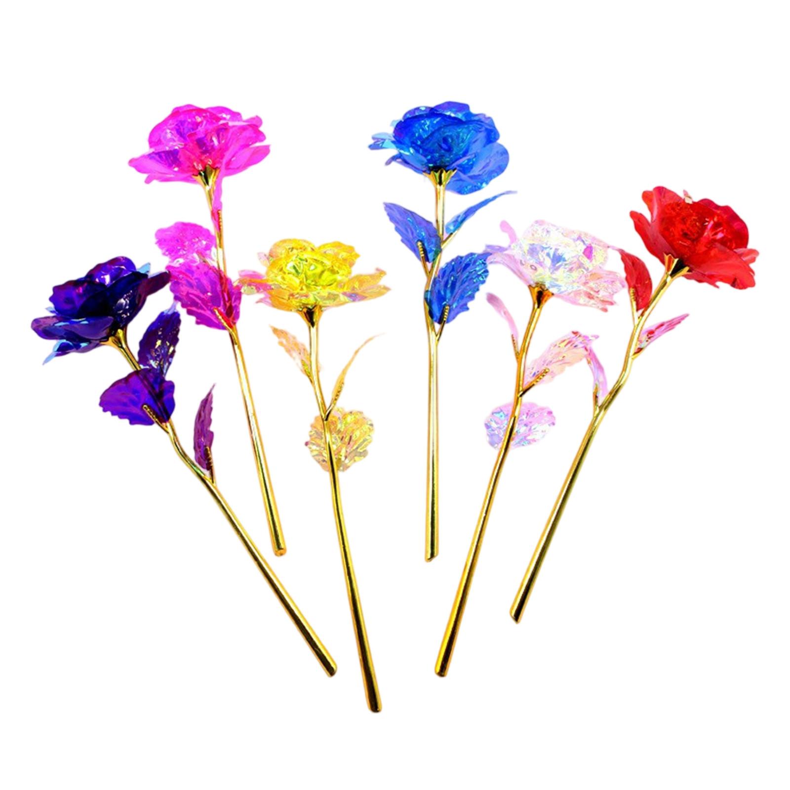 

Цветная золотая фольга, имитация цветка розы, одиночный вечный цветок, не подвержен износу и не выцветает. One Size