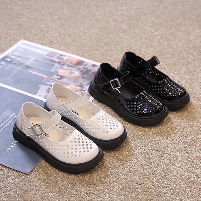 Soft Soled Girls Shoe 2025summer New Kids Breathable Leather Shoes Fashion Girls' Princess Shoes Anti Slip Child Casual Shoe