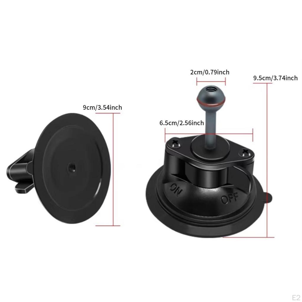 Car Suction Cup Mount with Ball Head,Versatile for Phones Action Camera Accessory Sturdy