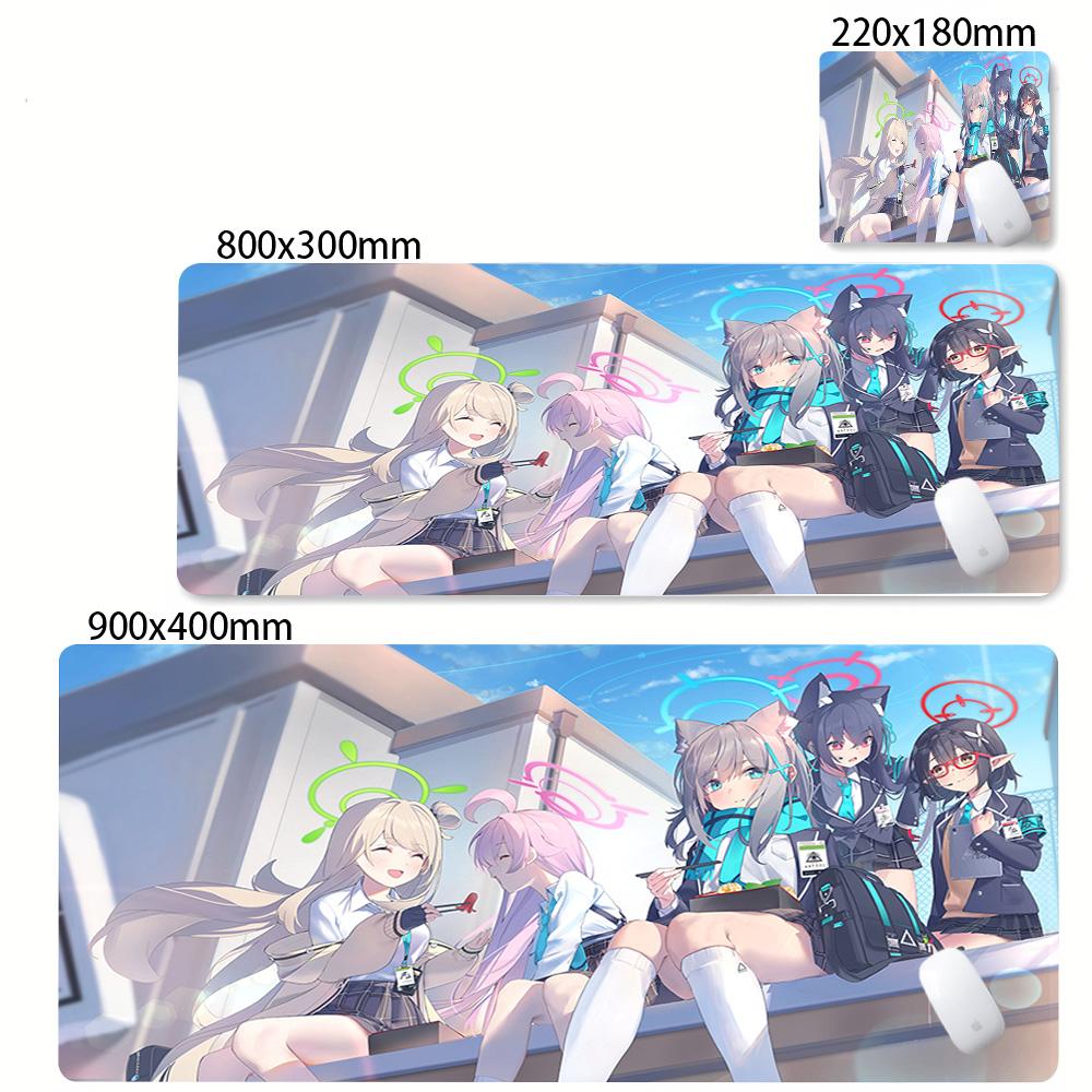 Cute Girl Mouse Pad Anime Blue Archive Kawaii Mousepad Laptop Pc Desk Mat Gamer Mats Large Mousepad NonSlip Keyboard Mouse Mat