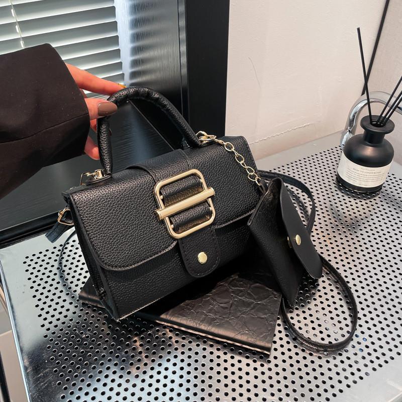 Color Square Candy Crossbody Bag Pu Magnetic Closure Details Mother Child Bag