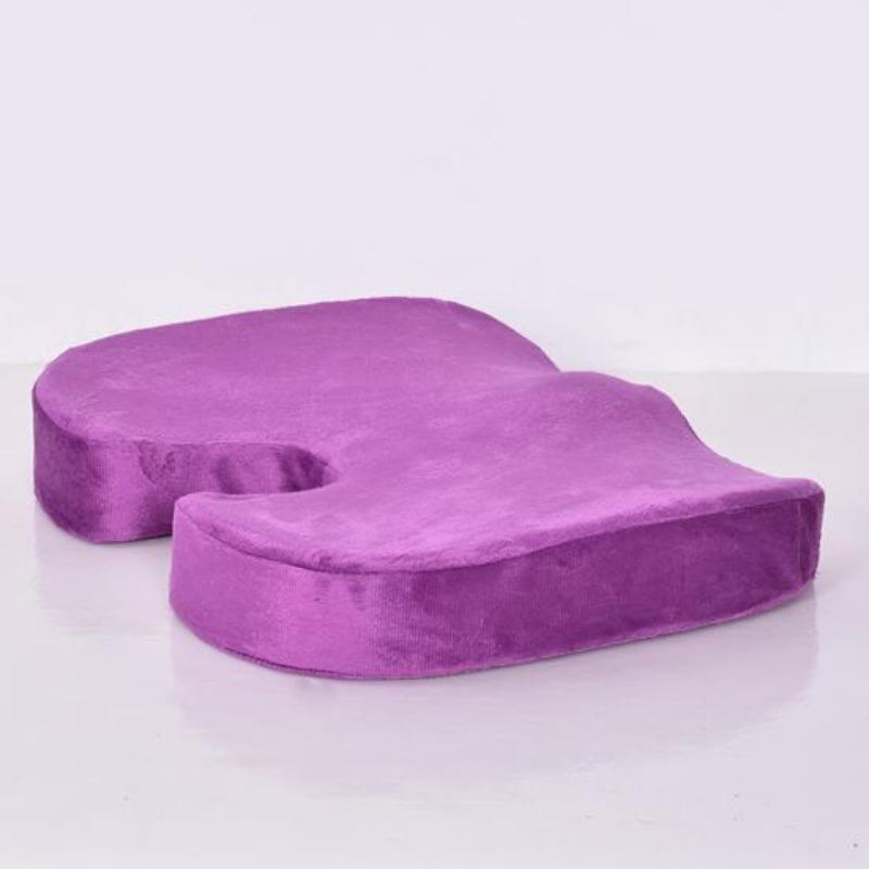 

Подушка сиденья из пены с эффектом памяти, подушка для стула, нескользящая подушка для облегчения боли, подушка для офисной автомобильной инвалидной коляски фиолетовый