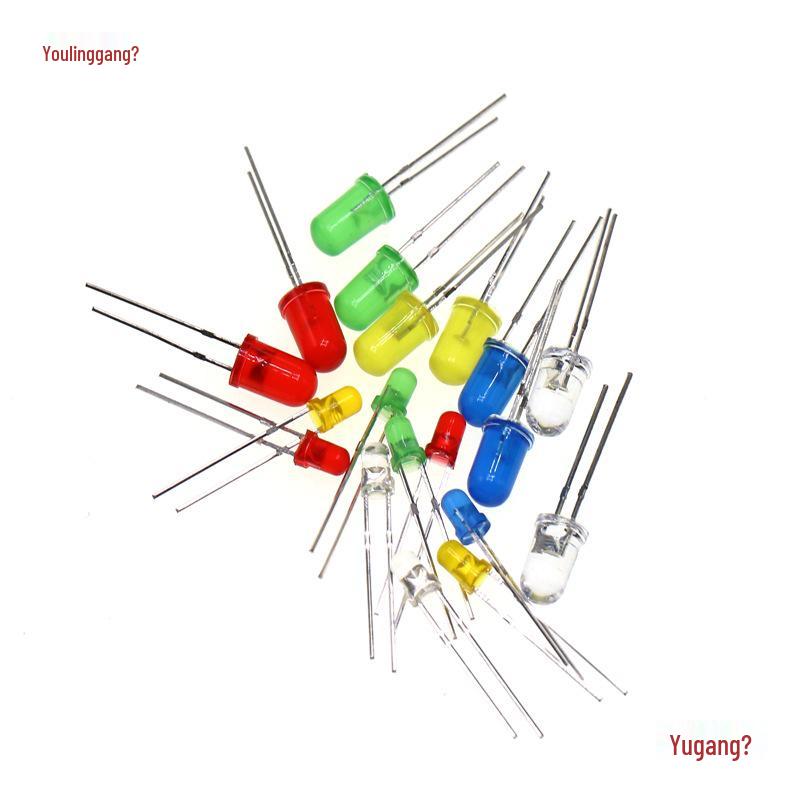 3mm & 5mm LED Bulb Set - Red, Green, Yellow, Blue, White Through-Hole Experiment Lamp Beads