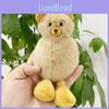 Whimsical Plush Bear Bag Charm Keychain Adorable 18cm Doll For Gifts Girls