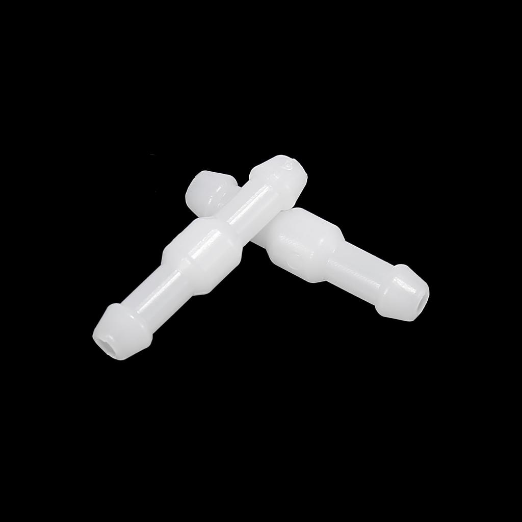 X AUTOHAUX Windshield Washer Hose Connector I Shape Plastic 2-Way Tube Pipe Fitting Splitter Adapter for Car 10pcs White