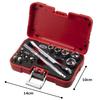 TONE Socket Wrench Bit Set MIX21620P Bit Insertion &6.35mm (1/4") Red Contents 18 Items