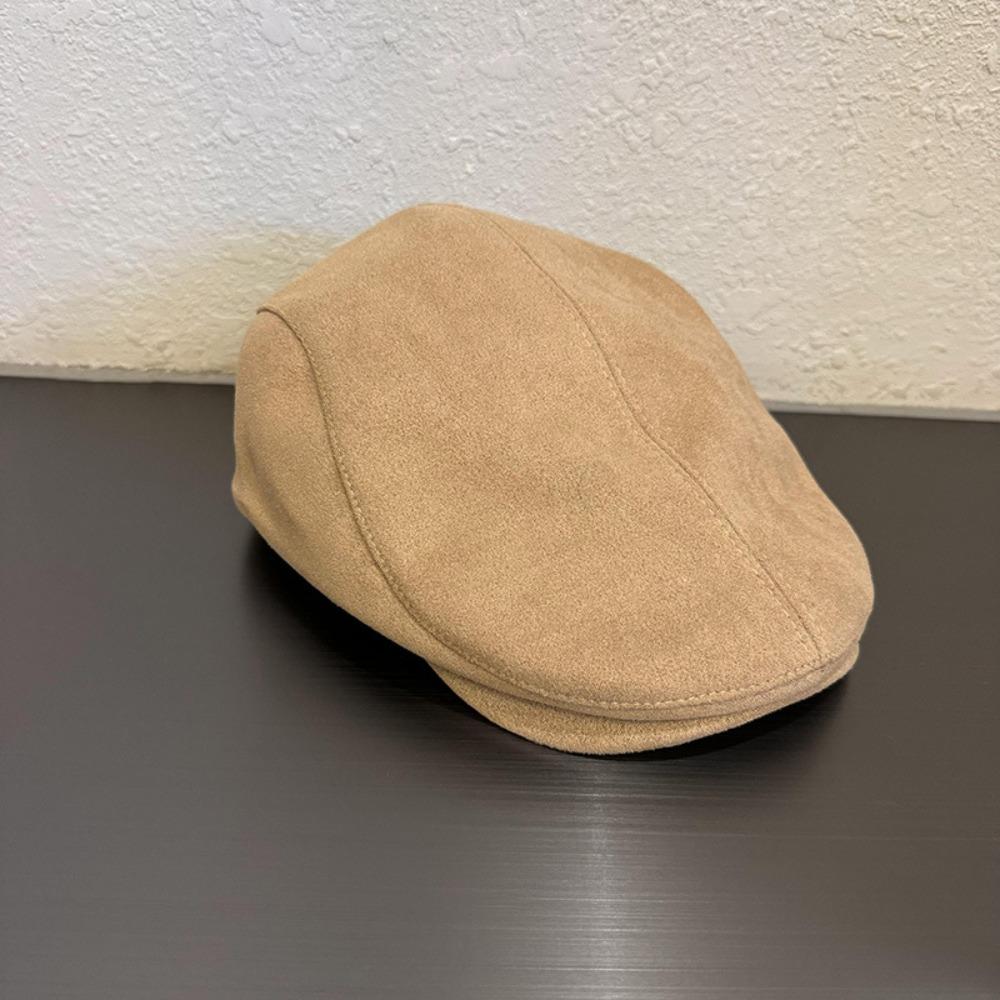 Retro Beret Hat Suede Surface Duck Tongue Cap Fashion Warm Hat