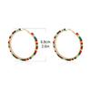 Festive Multicolor Beaded Earrings Alloy Lightweight Design Perfect For Christmas Celebrations