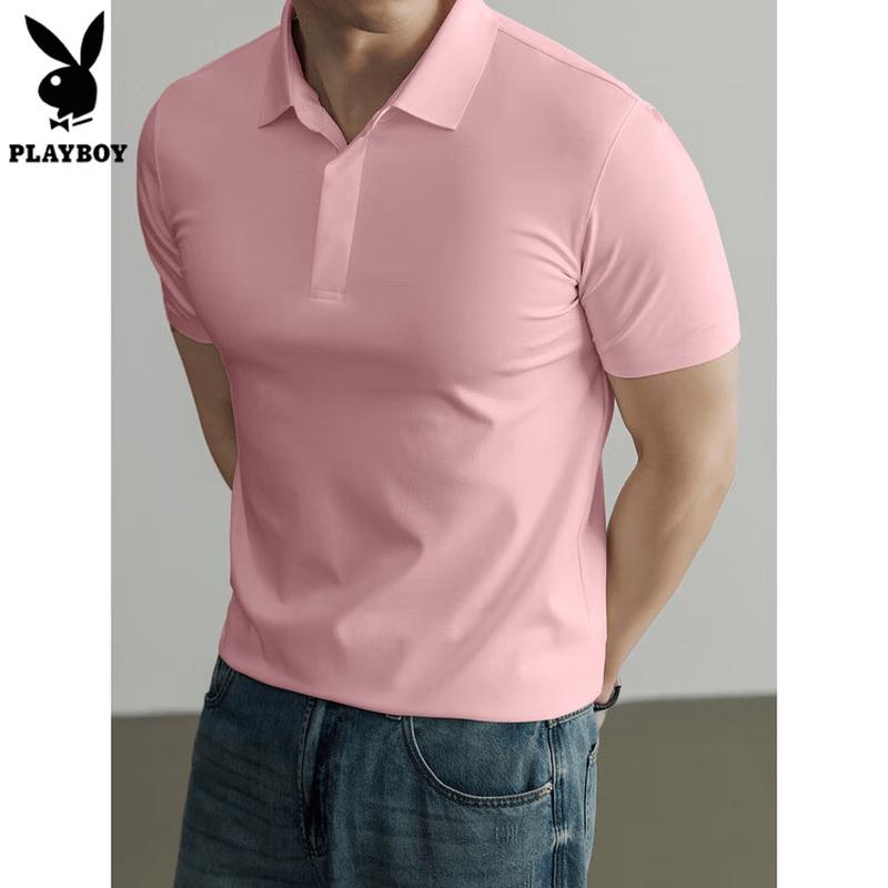 

PLAYBOY Men s 2026 Summer Business Casual Short Sleeve POLO Shirt M