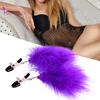 1 para z seksem dla dorosłych Exquisite Flirt Metal Boobs Clip Toys Feather