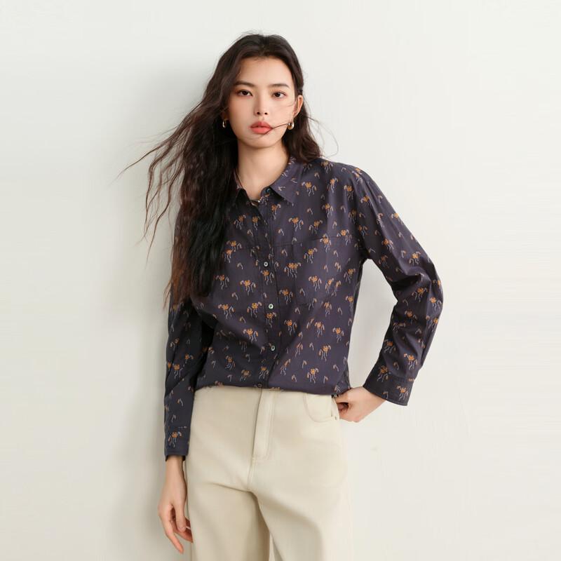 Elva Island Women s Floral Long Sleeve Casual Shirt L