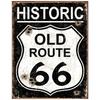 USA Route 66 Metal Signs Wall Poster Plaque Warning Sign Vintage Iron Painting Decoration for Home Cafe Living Room Club Bar