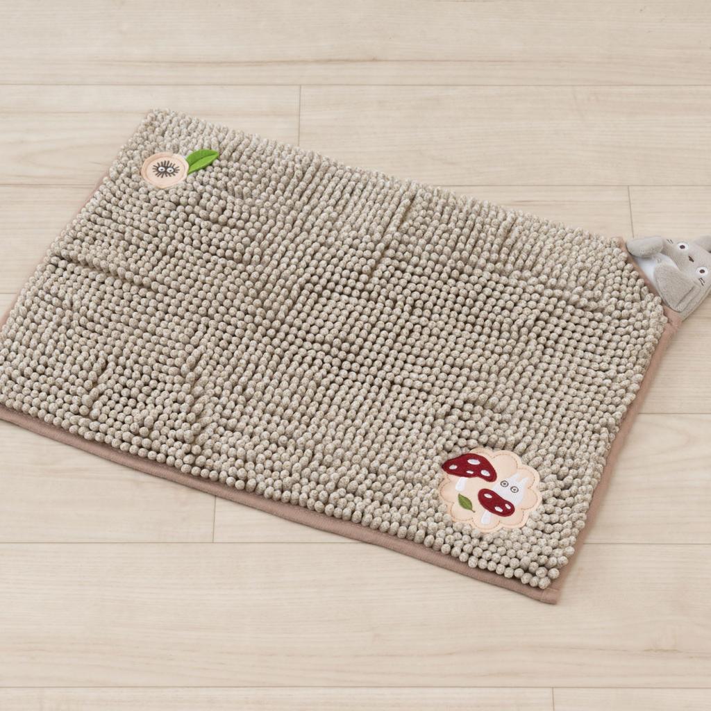 Senko My Neighbor Totoro Fluffy Totoro Bath Mat, Approx. 35 x 50 cm, Beige, Absorbent, Quick-Drying Microfiber, 65608
