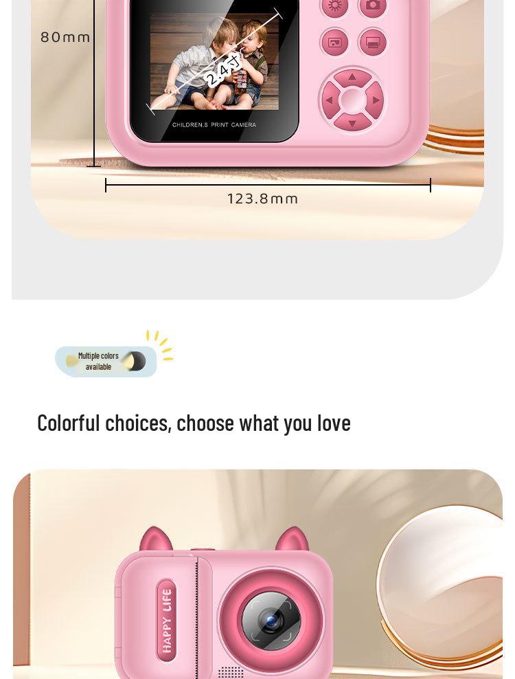 Children's Mini Instant Camera: HD Video, Digital SLR, Photo & Print Capabilities