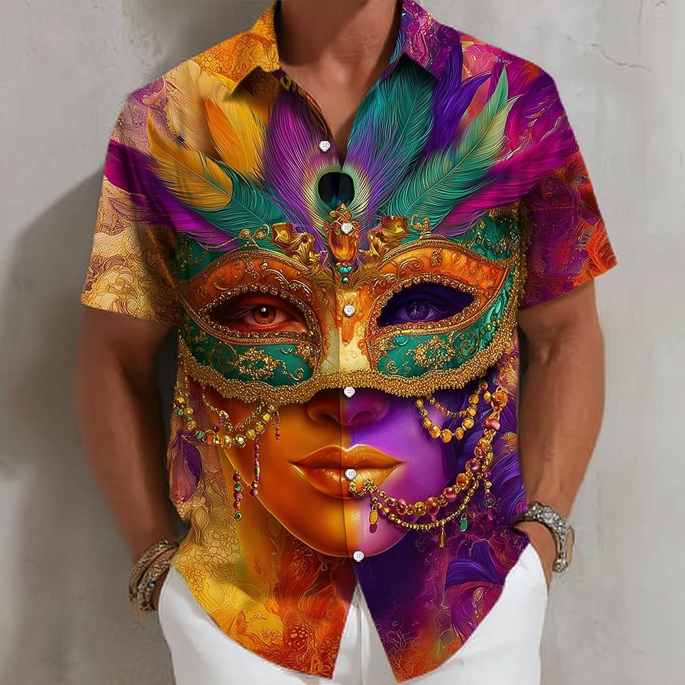 Ropa de Vacaciones para Hombre, Camisa Casual de Moda con Cuello y Botones, Ropa Diaria para Exteriores y Calle