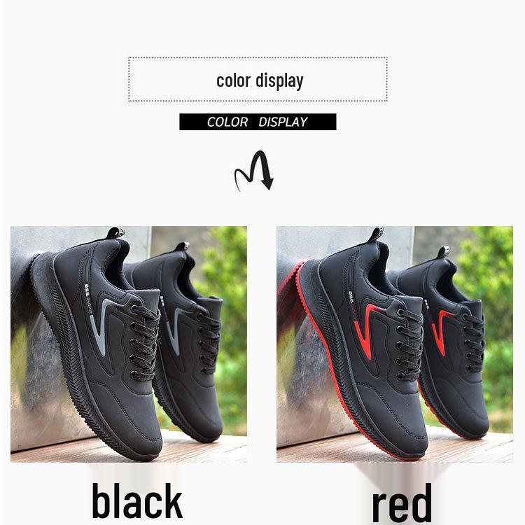 Men's Waterproof Leather Sneakers - Non-slip, Breathable, Casual Korean Style for Autumn/Winter