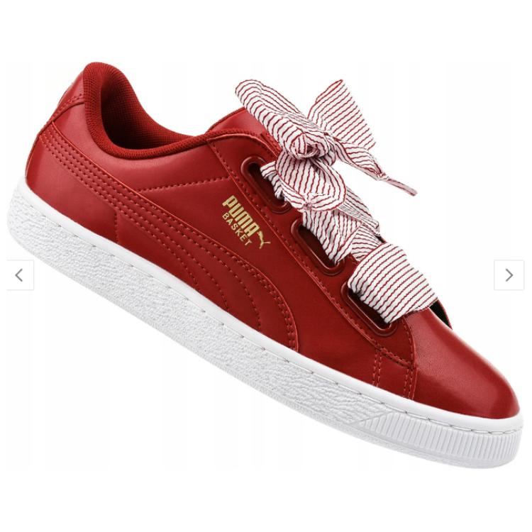 Puma Basket Enzo Heart Casual Sneakers Women Sneakers Red White 365198-02