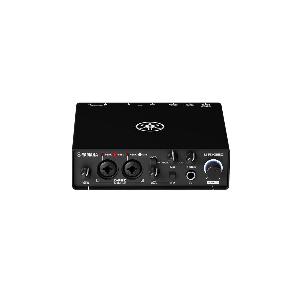Yamaha URX22C USB Audio Loopback for Music and Streaming 3.1 Interface, 32-bit/192kHz, 2-in/2-out, Function, Production, Recording,