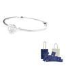 Swarovski Rhodium Plated Bracelets Womens Silver