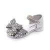 Children's Crystal Princess Shoes bow Tie stylish summer new girls' head-wrapped sandals small high heels performance shoes