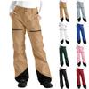 Pantalon de Ski Femme Imperméable Isolant Pantalon de Snowboard Avec Taille Réglable Poches Zippées Passants de Ceinture et Bas de Jambe Renforcés