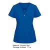 Nurse Top V-Neck Pockets Soft Short Sleeve Anti-Wrinkle Loose Doctor Uniform Workwear