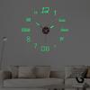 Creative Luminous Diy Wall Clock, Artistic Clock for Living Room and Bedroom, Non-drilling Wall Clock, Nordic Simple and Silent Clock