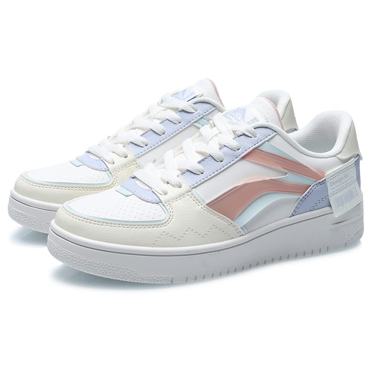Li Ning Synthetic Leather Versatile Slip Resistant, Abrasion Resistant, Balanced, Lightweight Low Top Skateboard Shoes AGCQ378-8