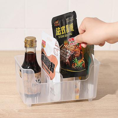 Scatola Portaoggetti con Scomparti Contenitore Organizzatore per Frigorifero Plastica Organizzatore per Alimenti Scatole Portaoggetti per Nastri, Libri, Bustine di Condimento